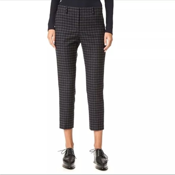 Theory Treeca 2 Brisk Wool Check Pants - size 4 - Picture 1 of 8